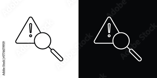 Risk analysis icon pixel perfect. Outline symbol. Simple linear drawing.