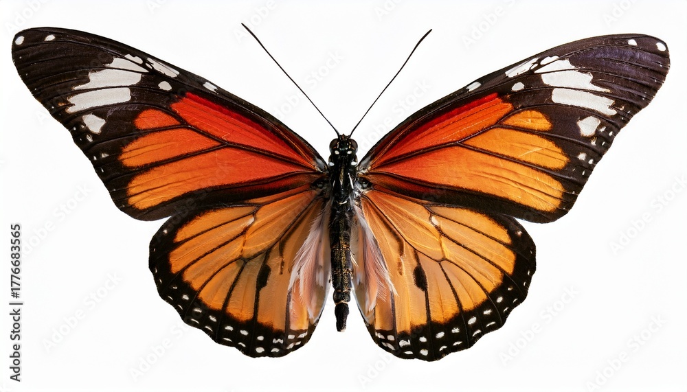 Fototapeta premium butterfly in flight isolated