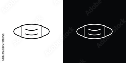 Surgical mask icon pixel perfect. Outline symbol. Simple linear drawing.