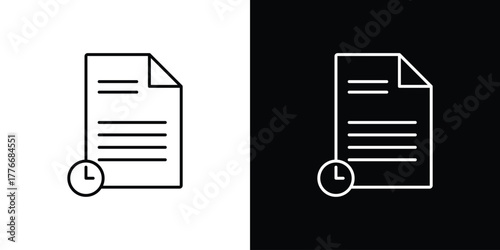Timesheet icon pixel perfect. Outline symbol. Simple linear drawing.
