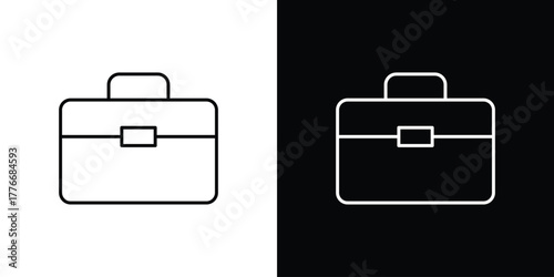 Toolbox icon pixel perfect. Outline symbol. Simple linear drawing.