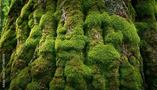 moss covered tree trunk texture