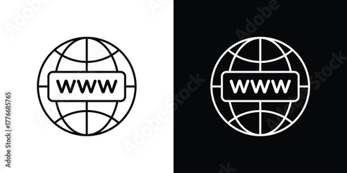 Website icon pixel perfect. Outline symbol. Simple linear drawing.