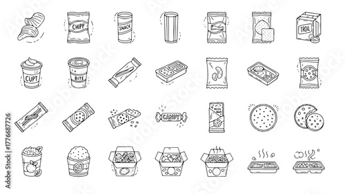 Snack Pack Variations Icon Set
