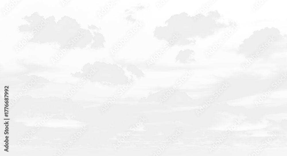Fototapeta premium Scattered white cloud formation in the sky isolated on transparent background