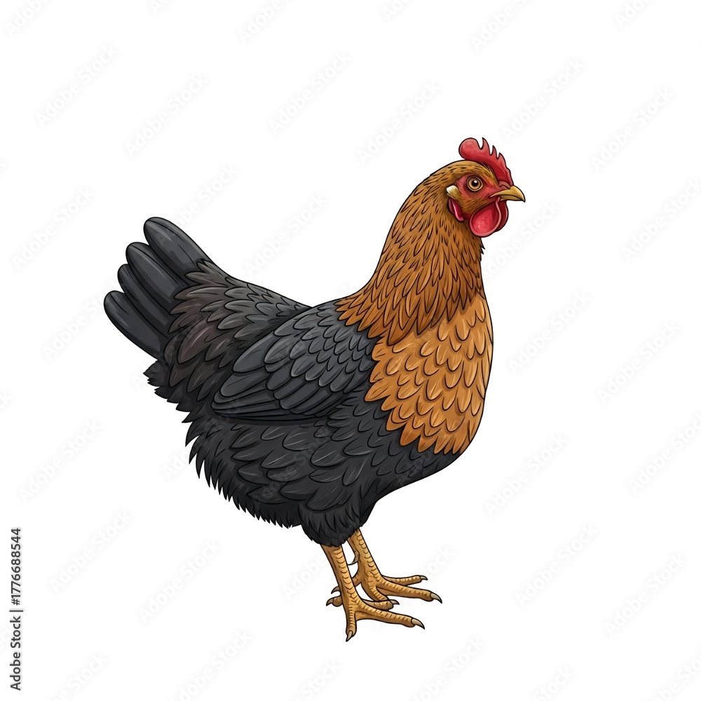 Fototapeta premium rooster isolated on white background