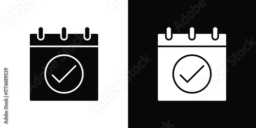 Appointment icon line art editable stroke and solid collection for app design