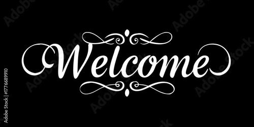 Elegant gold and black vintage vector sign with merry Christmas holiday lettering and floral ornament frame