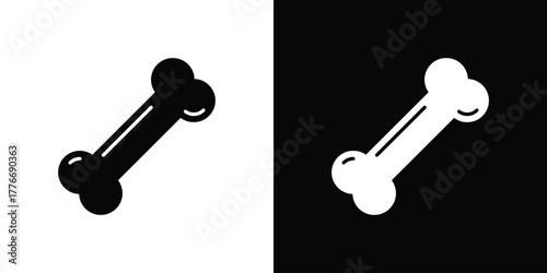 Bones icon line art editable stroke and solid collection for app design