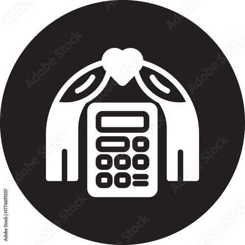 Wedding cost glyph icon