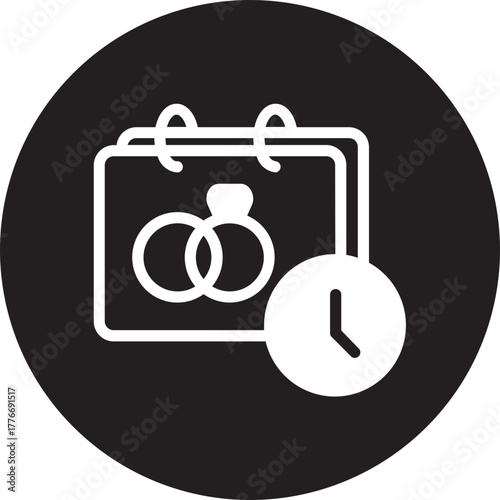 Wedding planner glyph icon