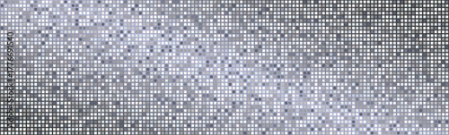 Silver disco ball background pattern. Abstract shining halftone mosaic texture. Night club party glitter pattern. Vector	