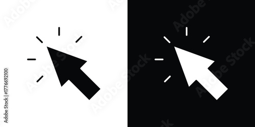 Click icon line art editable stroke and solid collection for app design