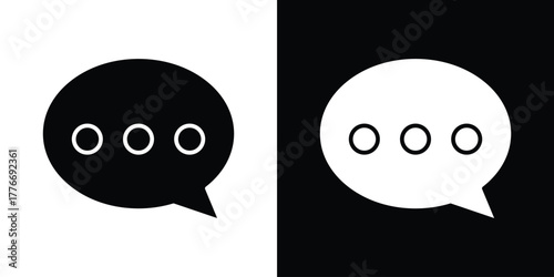 Comments icon line art editable stroke and solid collection for app design