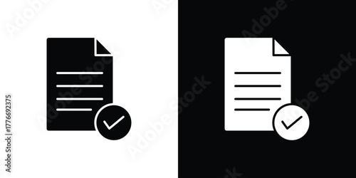 Compliance icon line art editable stroke and solid collection for app design