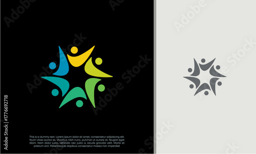 Global Community Logo Icon Elements Template. Community human Logo template vector. Community health care. Abstract Community logo