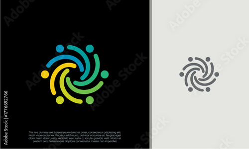 Global Community Logo Icon Elements Template. Community human Logo template vector. Community health care. Abstract Community logo