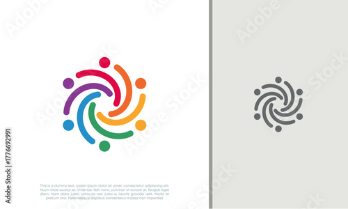 Global Community Logo Icon Elements Template. Community human Logo template vector. Community health care. Abstract Community logo