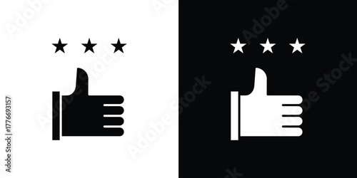 Customer feedback icon line art editable stroke and solid collection for app design