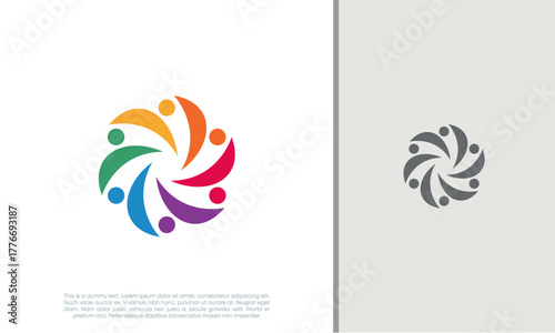 Global Community Logo Icon Elements Template. Community human Logo template vector. Community health care. Abstract Community logo