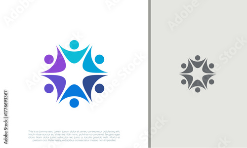 Global Community Logo Icon Elements Template. Community human Logo template vector. Community health care. Abstract Community logo