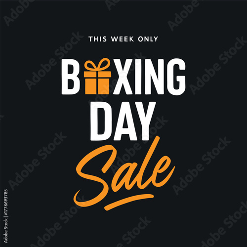 Boxing day sale banner for holiday season shopping promotions