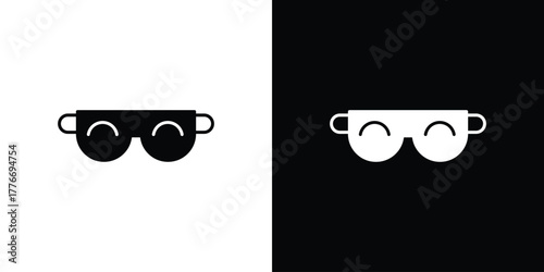Eye mask icon line art editable stroke and solid collection for app design