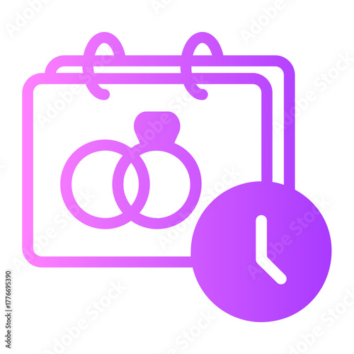 Wedding planner gradient icon