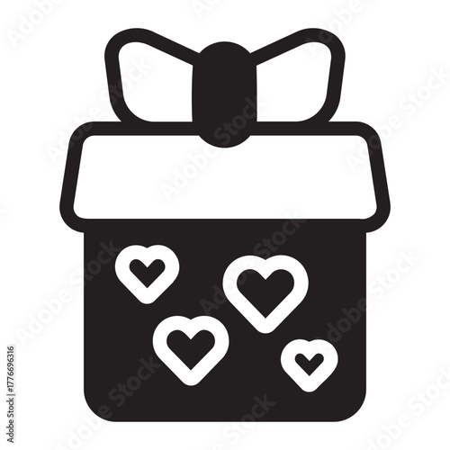 Gift glyph icon