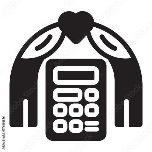 Wedding cost glyph icon