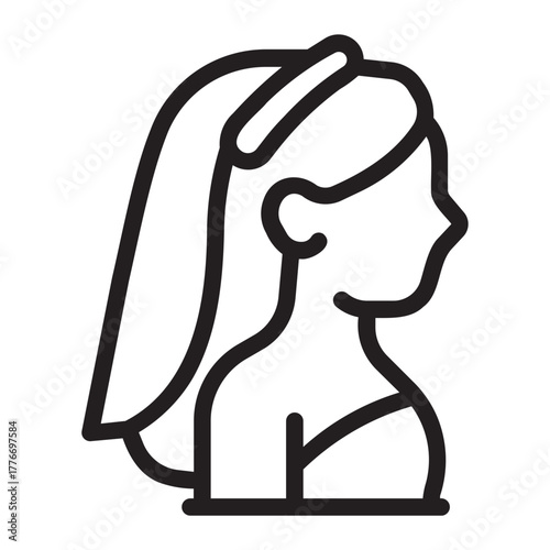 Bride line icon