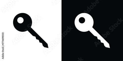 key icon line art editable stroke and solid collection for app design