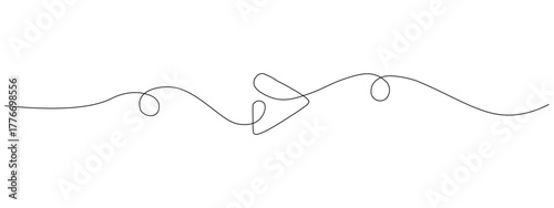 Continuous one line drawing of Play icon vector. media control symbol. vector illustration.