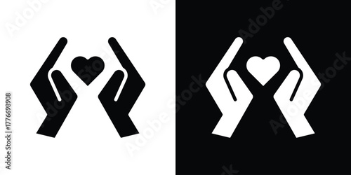 Life insurance icon line art editable stroke and solid collection for app design