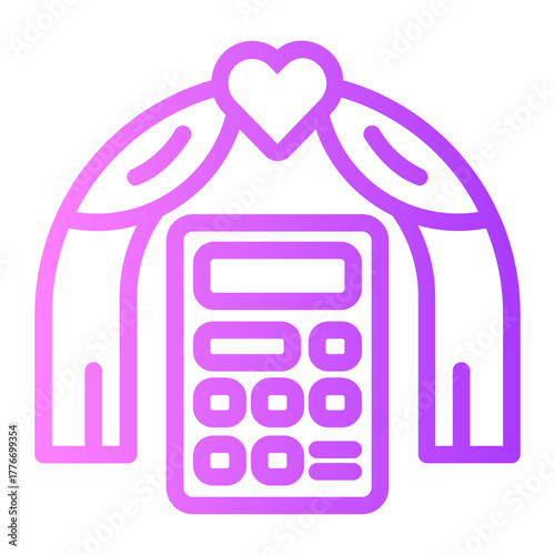 Wedding cost gradient icon