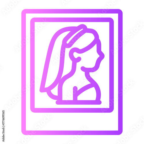 Wedding photos gradient icon