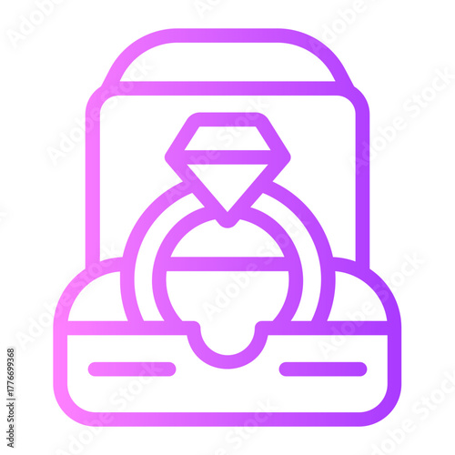 Wedding ring gradient icon