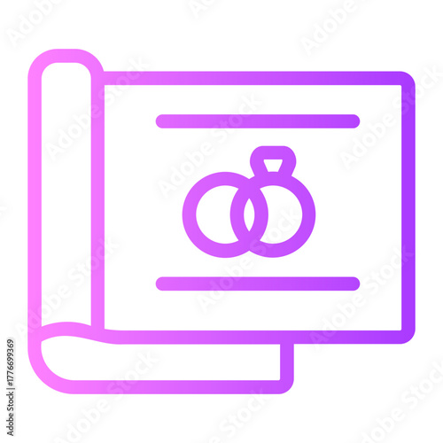 Wedding invitation gradient icon