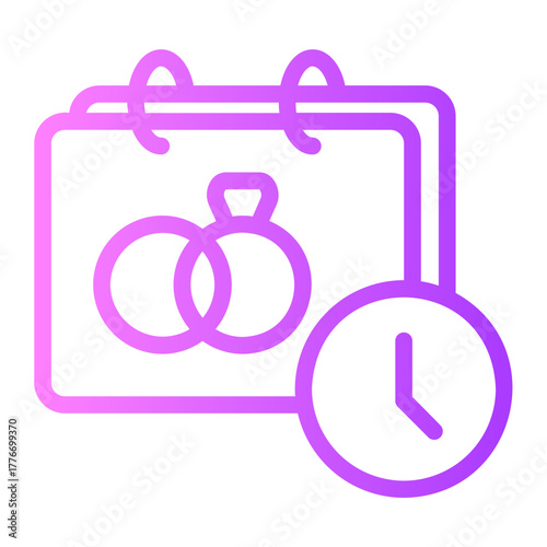 Wedding planner gradient icon
