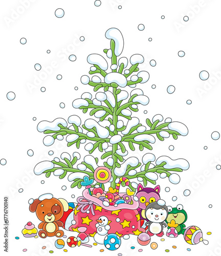 Holiday gifts with toy baby...