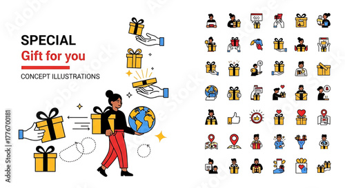 Creative concept vector illustrations showing design, art, and idea generation. Includes teamwork, brainstorming, and creative process elements for modern projects.