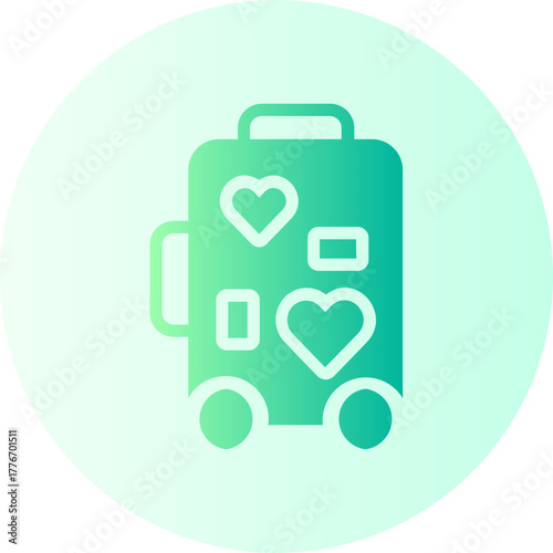 Luggage gradient icon