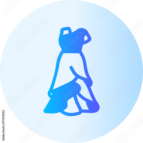 Wedding dress gradient icon