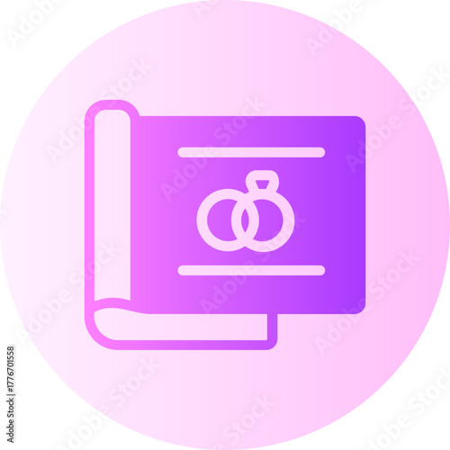 Wedding invitation gradient icon