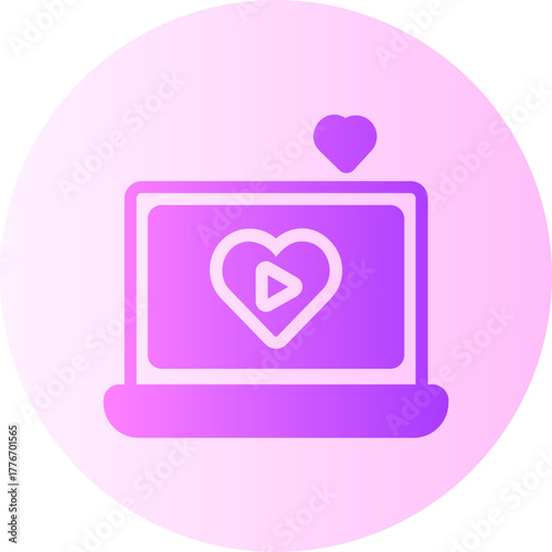 Wedding video gradient icon