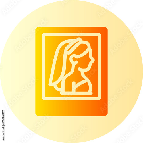 Wedding photos gradient icon