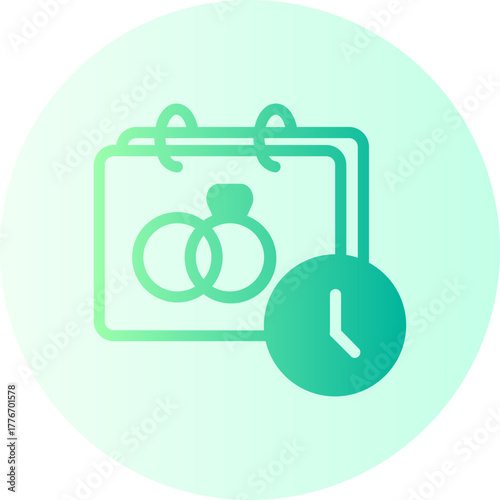 Wedding planner gradient icon