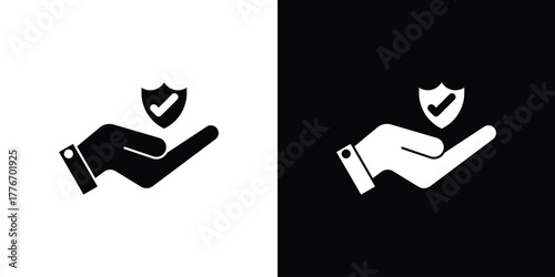Policyholder icon line art editable stroke and solid collection for app design