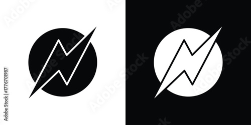 Power icon line art editable stroke and solid collection for app design