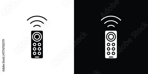Remote control icon line art editable stroke and solid collection for app design